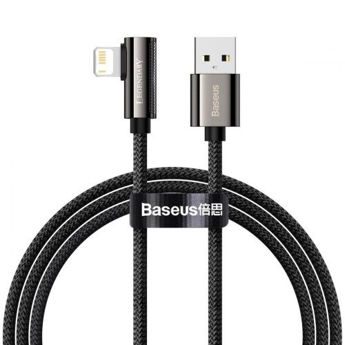 Image of Kabel Legend Series Elbow Baseus USB-A do Lightning 2.4A 1m, czarny