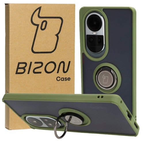Image of Etui Bizon Case Hybrid Ring do Oppo Reno 10 5G / 10 Pro 5G, jasnozielone