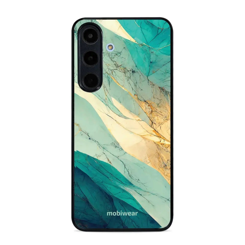 Etui ochronne do Galaxy S25 FE, Mobiwear Glossy Case, turkusowy marmur