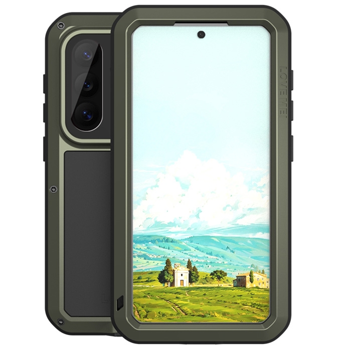 Etui pancerne + szkło LOVE MEI Powerful do Galaxy S26, zielone