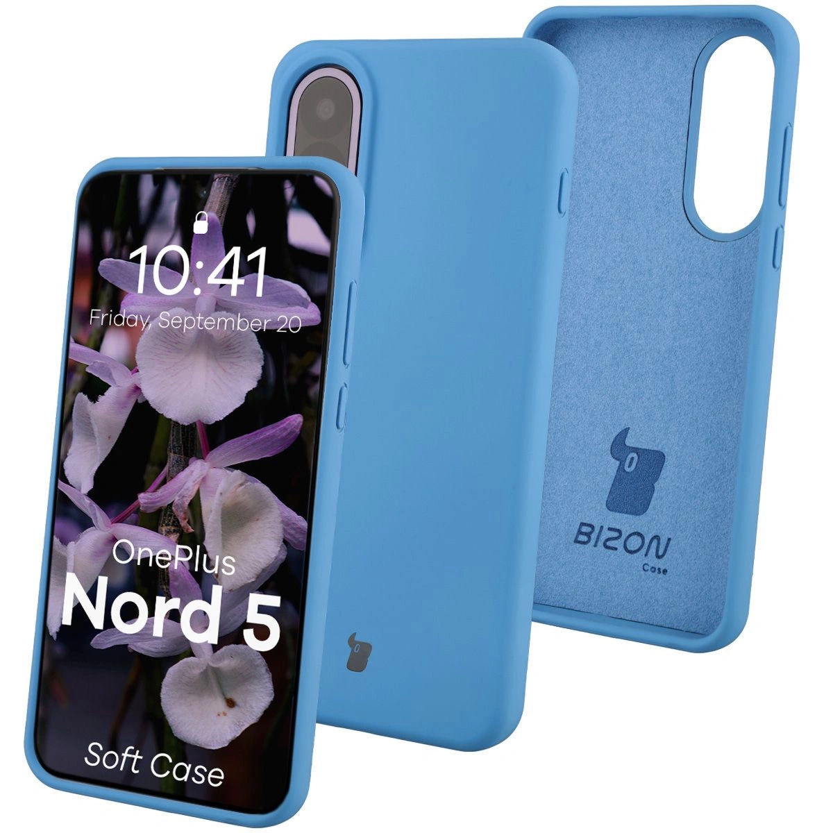 Silikonowe etui Bizon Soft Case do OnePlus Nord 5, niebieskie