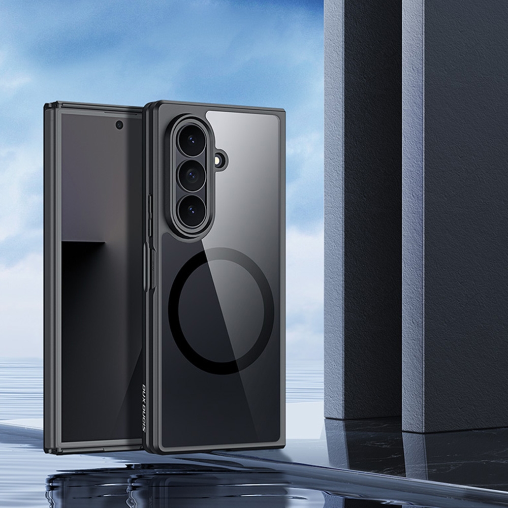 OUTLET: Etui Dux Ducis Aimo Mag do Galaxy Z Fold8 Ultra, przezroczyste z czarną ramką