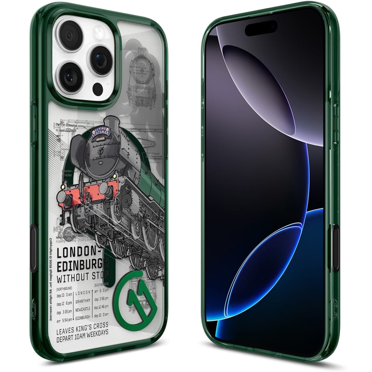 OUTLET: Etui Spigen Ultra Hybrid T Mag (CC) do MagSafe do iPhone 16 Pro Max, zielono-wzorzyste (C11 Scotsman Fir)