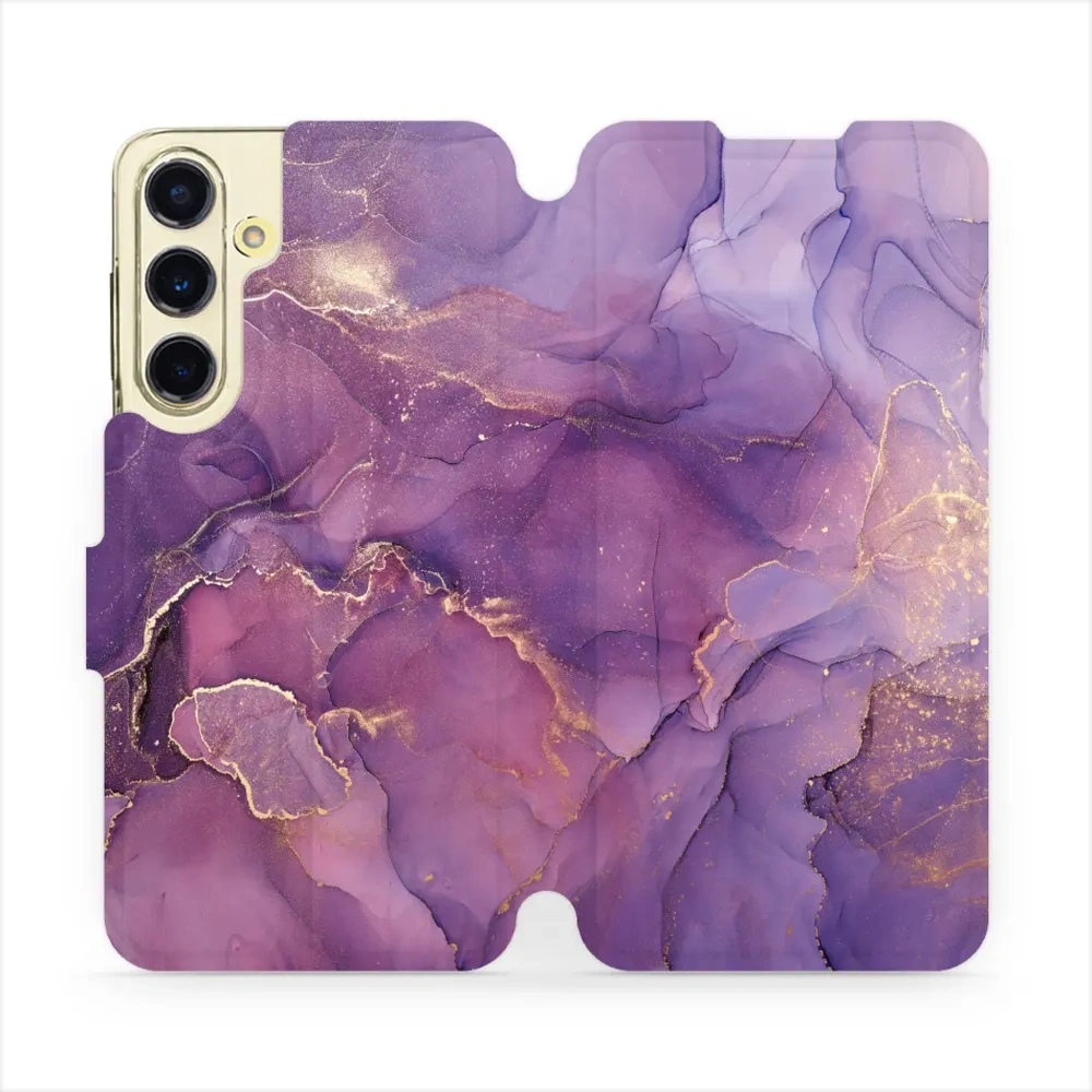 Etui z klapką do Galaxy S24 FE, Mobiwear Book, fioletowe