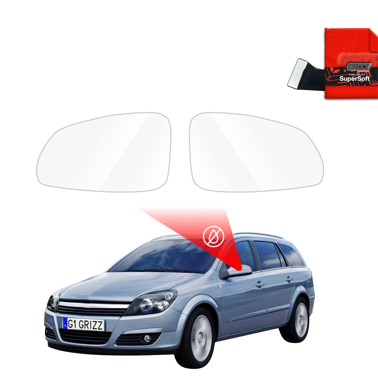 Folia przeciwdeszczowa Grizz Protector na lusterka do Opel Astra H Kombi (2004-2014)