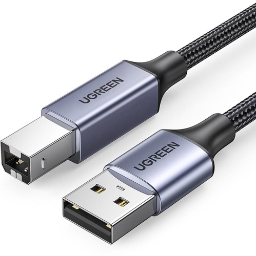 Image of Kabel Ugreen USB - USB Typ B do drukarki, 480 Mbps, 5 m, czarny