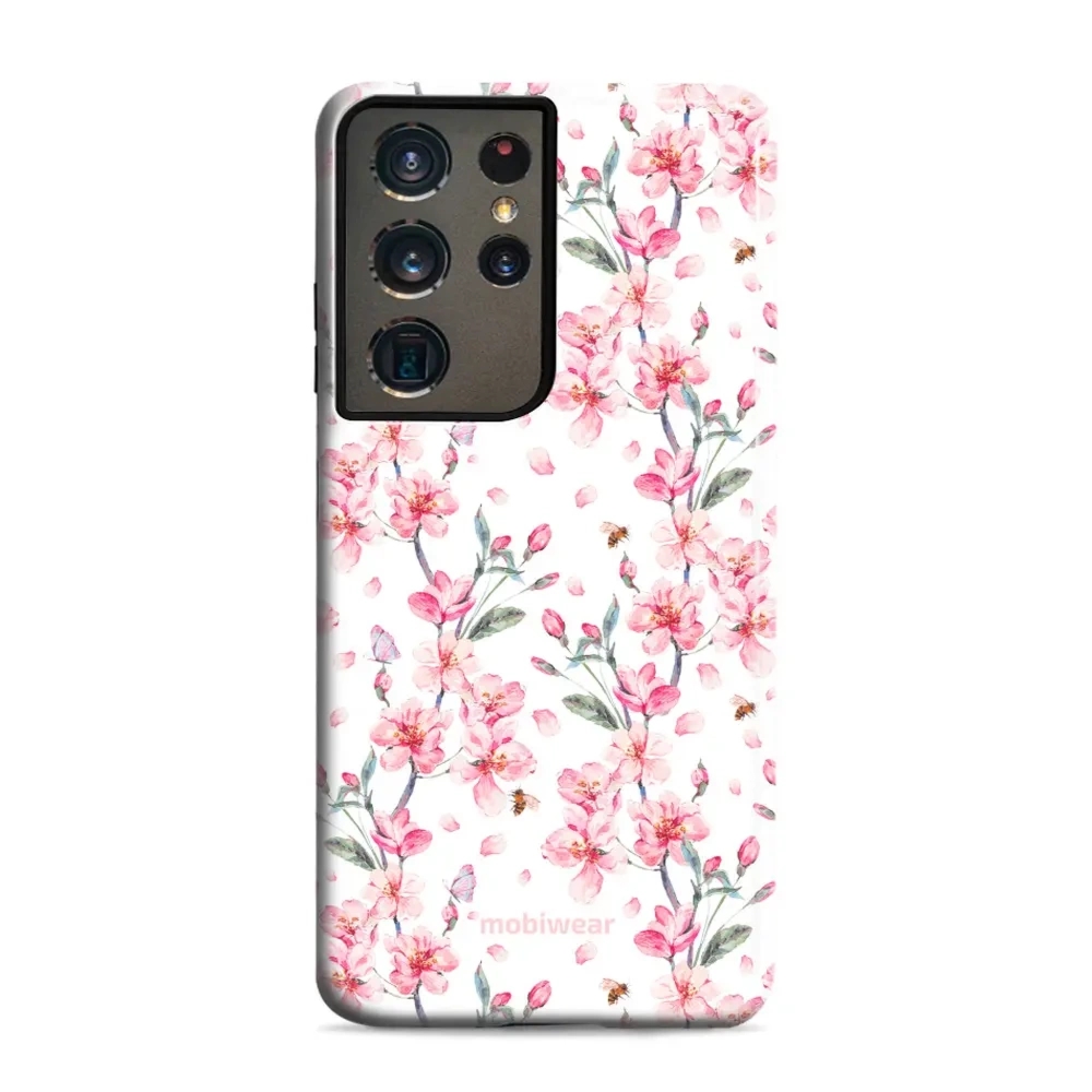 Etui ochronne do Galaxy S21 Ultra, Mobiwear Elite Pro, japoński bukiet