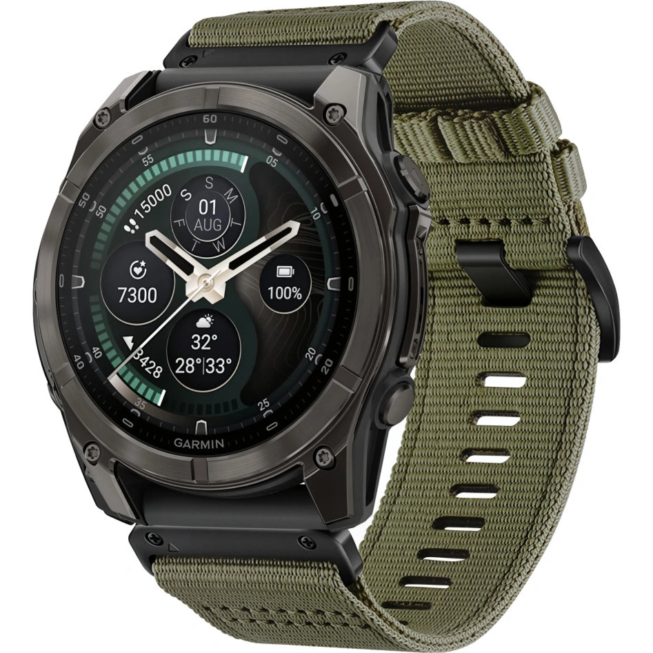 Pasek Tech Protect Nylon Classic do QuickFit 26 mm, zielony