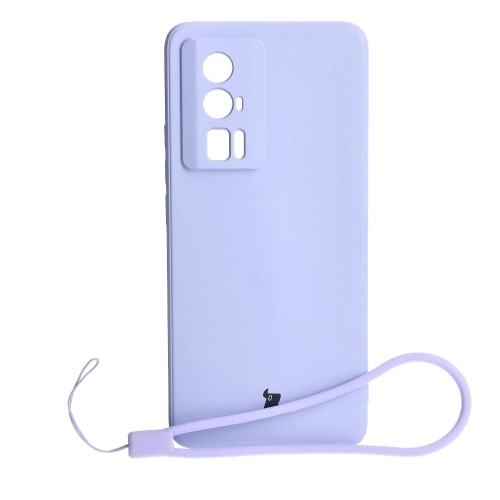 Image of Etui Bizon Case Silicone Sq do Xiaomi Poco F5 Pro, jasnofioletowe