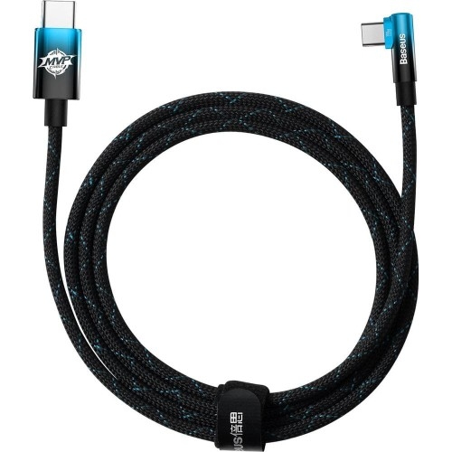 Image of Kabel do telefonu / laptopa / tabletu Baseus MVP 2 Elbow 100W USB-C do USB-C 2m, czarno-niebieski