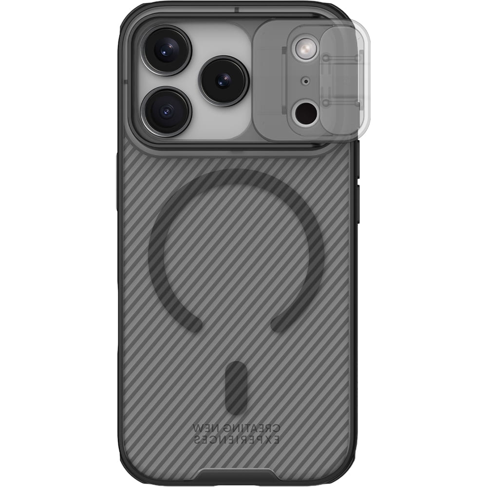 Etui Nillkin CamShield Pro Magnetic do iPhone 18 Pro / 17 Pro do MagSafe, czarno-przezroczyste