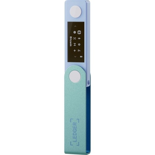 Image of Portfel sprzętowy do kryptowalut i NFT Ledger Nano X, zielono-niebieski