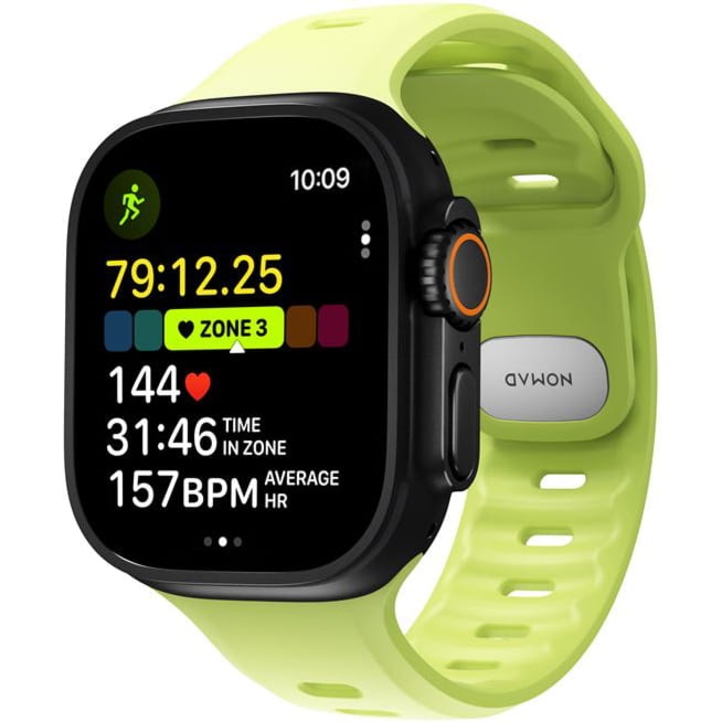 Pasek do zegarka Nomad Tempo Band do Apple Watch 49 / 46 / 45 / 44 mm, limonowy