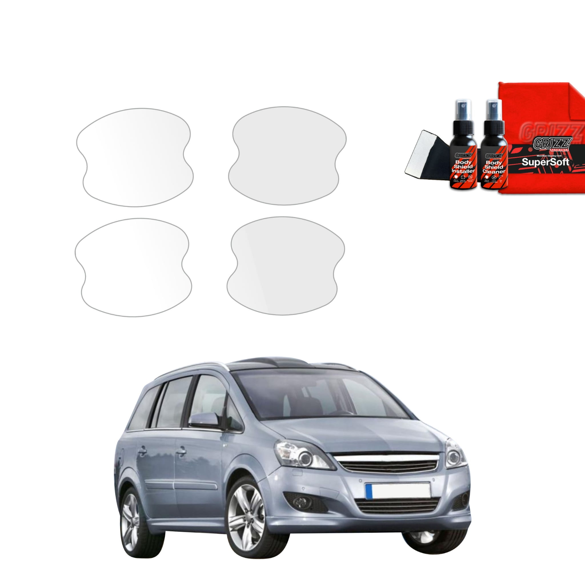 4w1 Folia ochronna pod klamki Grizz Protector do Opel Zafira B Kombi 5D (2010-2014)