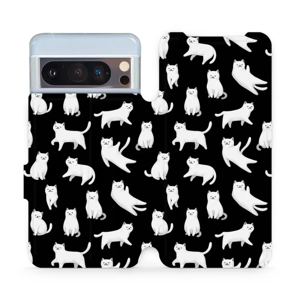 Etui z klapką do Google Pixel 8 Pro, Mobiwear Book, kotki luna