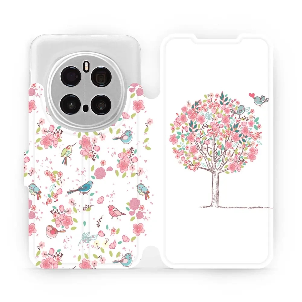 Etui z klapką do Honor Magic7 Pro, Mobiwear Book, różowy gaj