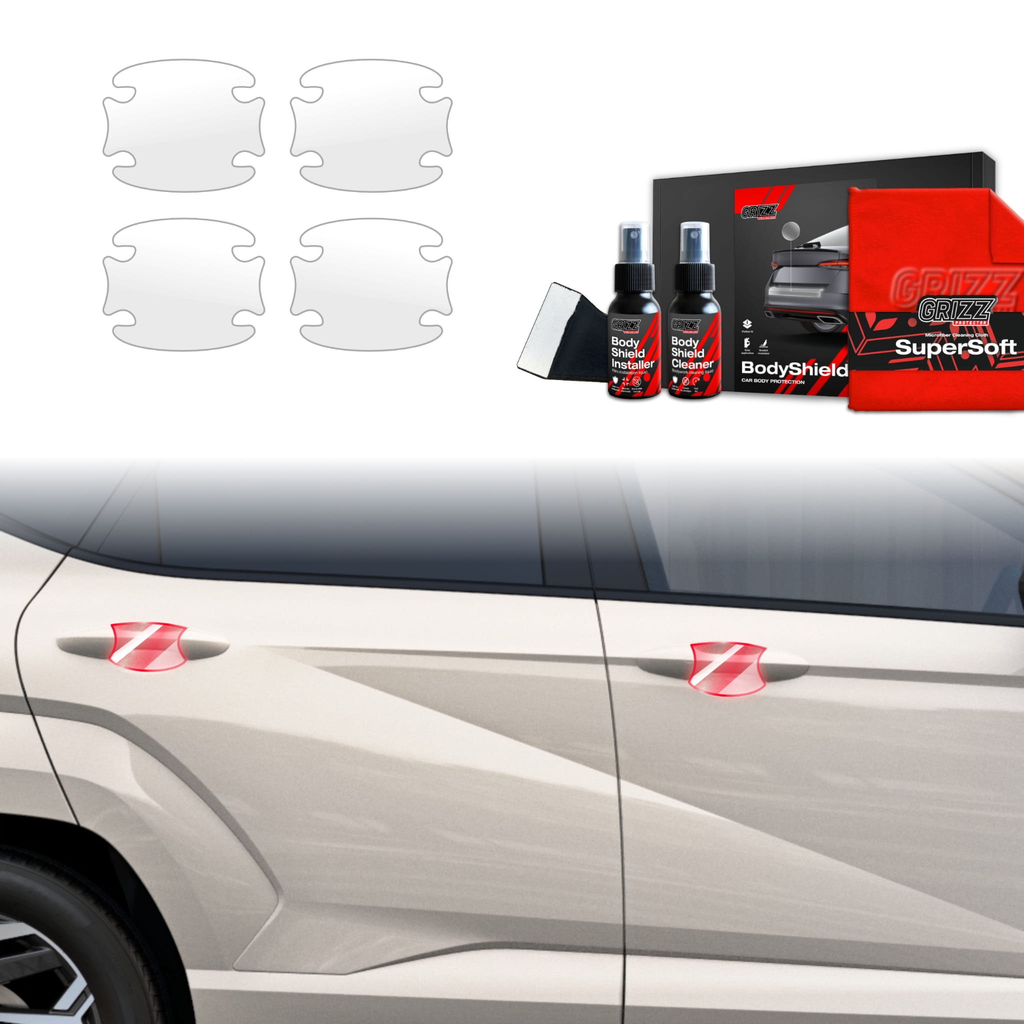 4w1 Folia ochronna Grizz Protector pod klamki do Hyundai Kona N-Line (2023-2026)