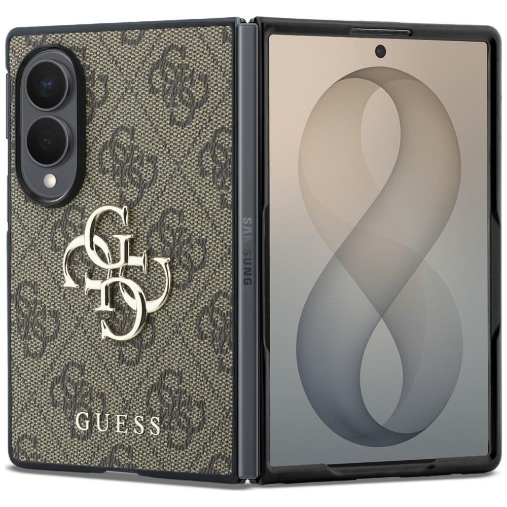 Etui Guess Hardcase 4G Big Metal Logo do Galaxy Z Fold8, brązowe