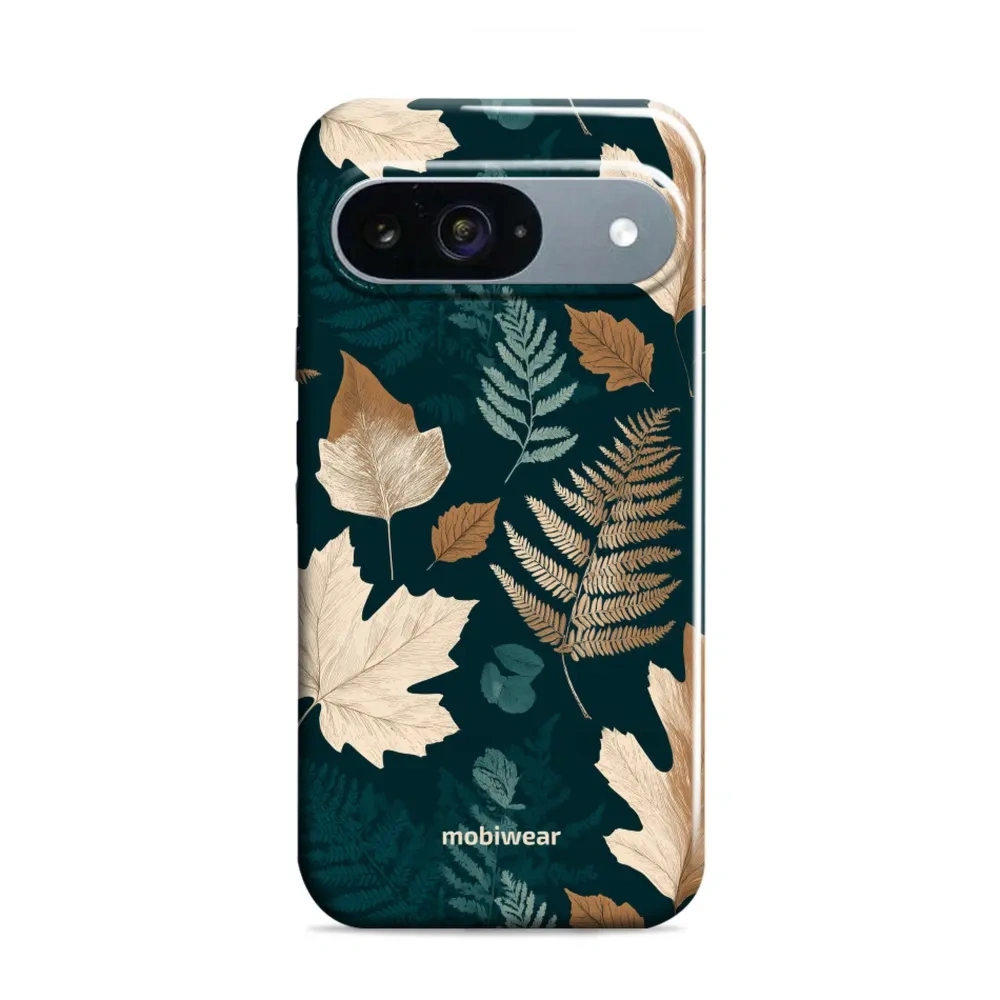 Etui ochronne do Google Pixel 9, Mobiwear Elite Pro, zielnik z liści i paproci
