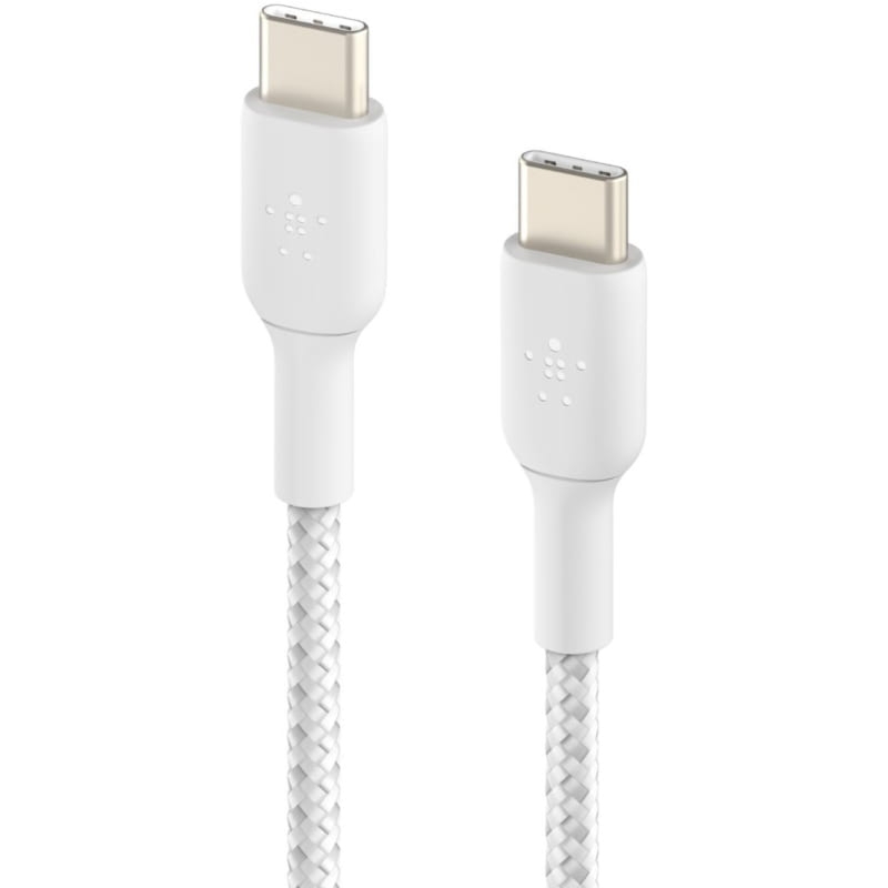Kabel Belkin Boost Charge Braided USB-C do USB-C 60W 2m, biały