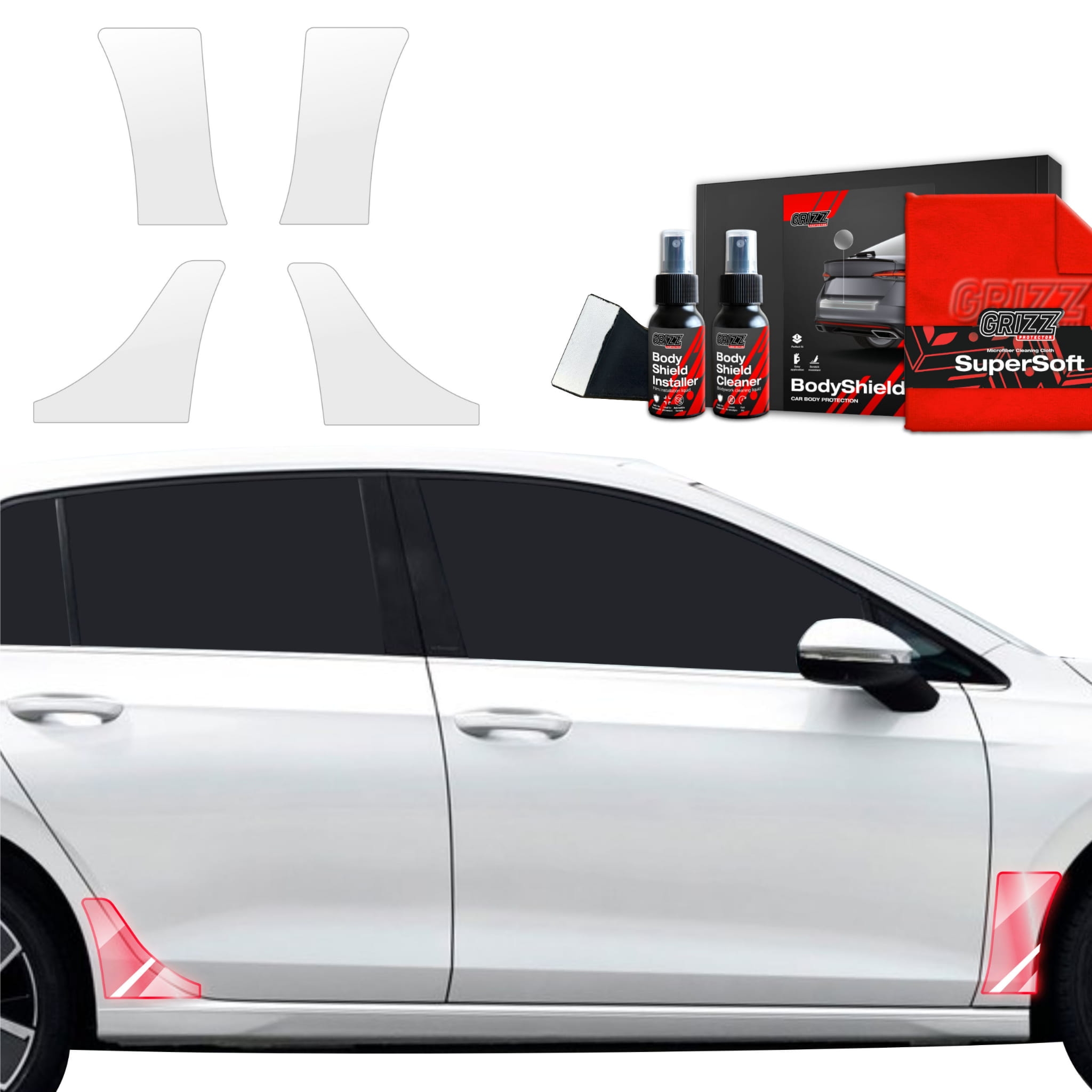 4w1 Folia ochronna Grizz Protector na nadkola do Volkswagen VW Golf 8 Hatchback (2024-2026)