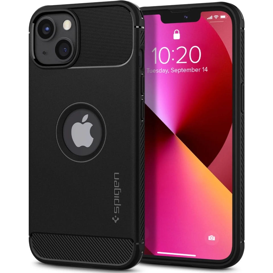 OUTLET: Etui Spigen Rugged Armor iPhone 13, czarne