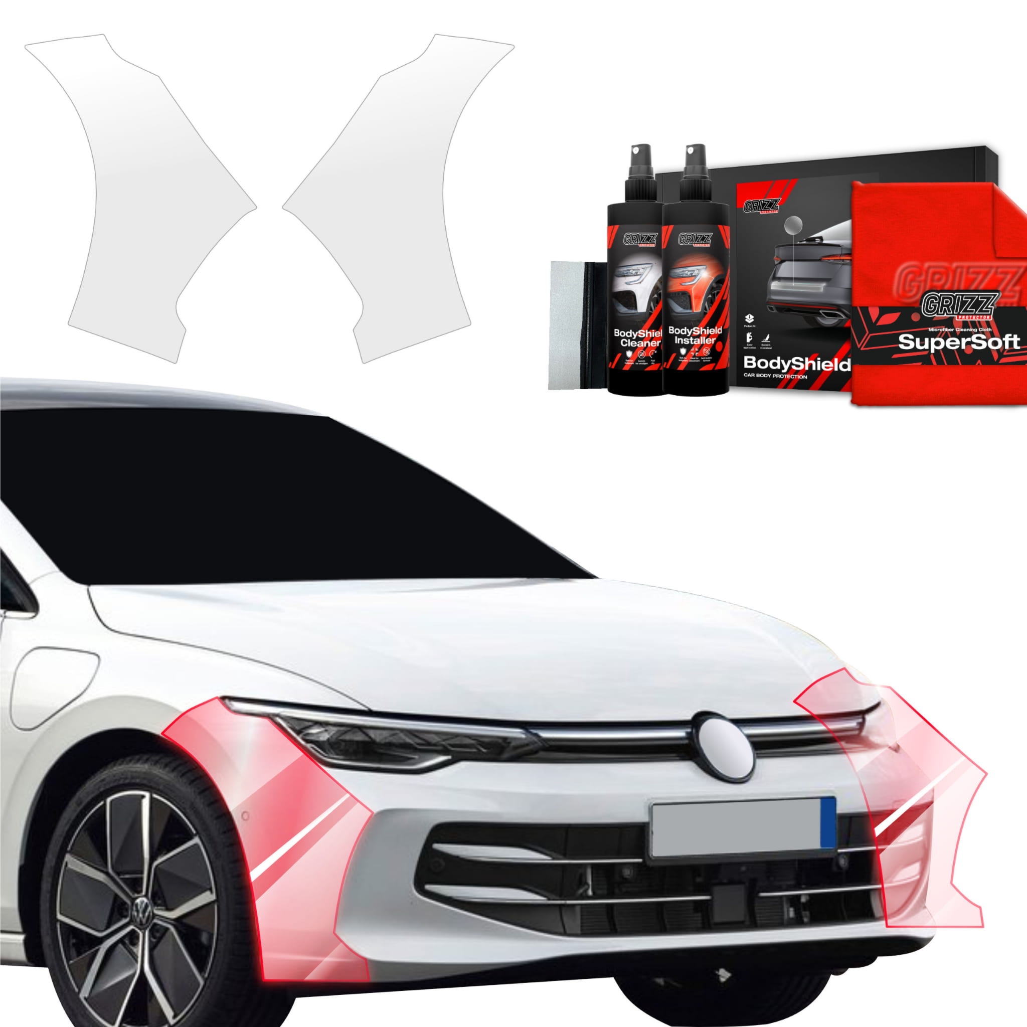 2w1 Folia ochronna Grizz Protector na zderzak do Volkswagen VW Golf 8 Hatchback (2024-2026)