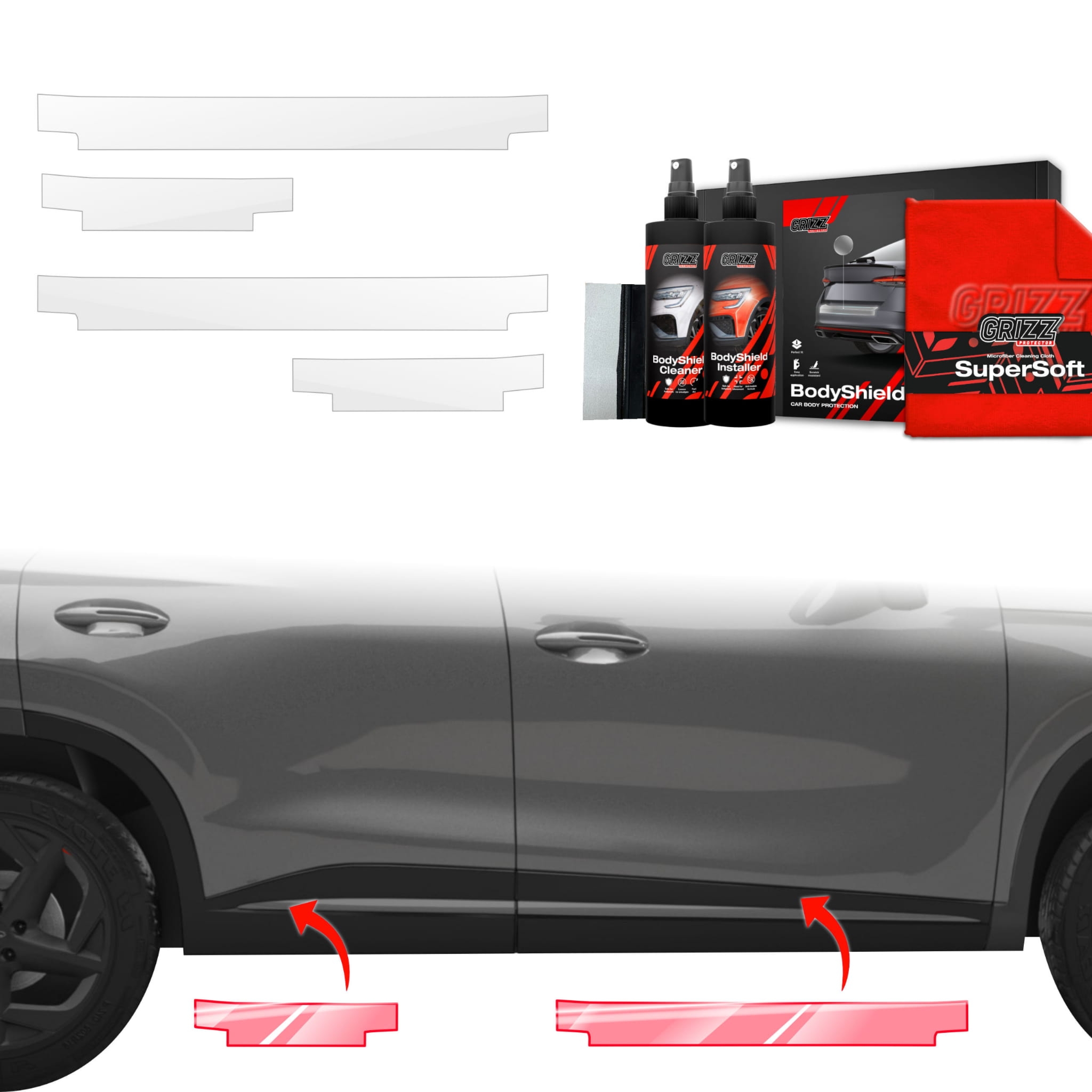 4w1 Folia ochronna Grizz Protector na progi do OMODA 5 Facelift (2024-2026)