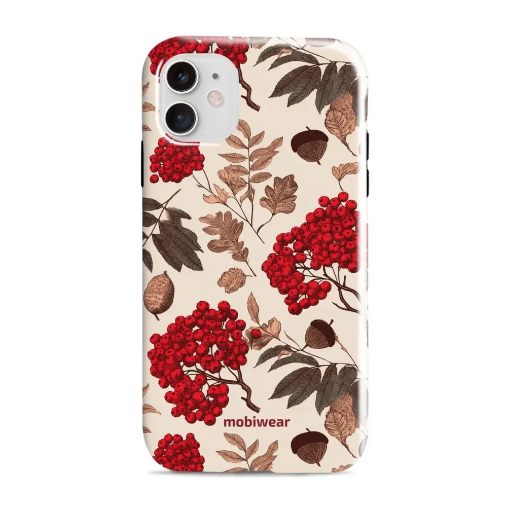 Etui ochronne do iPhone 11, Mobiwear Elite Pro, jarzębina na ecru