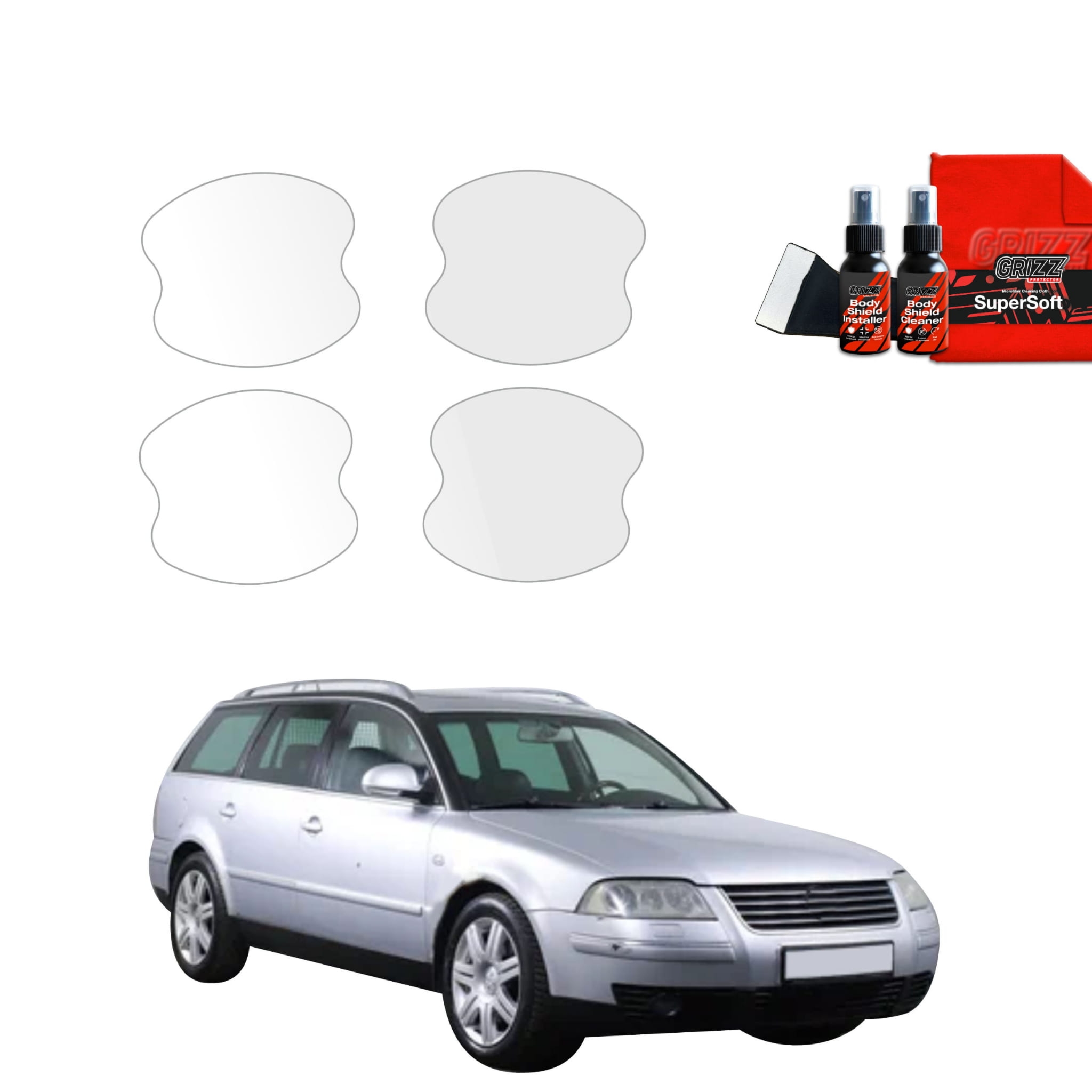 4w1 Folia ochronna pod klamki Grizz Protector do Volkswagen Passat B5 Variant Facelifting (2000-2005)
