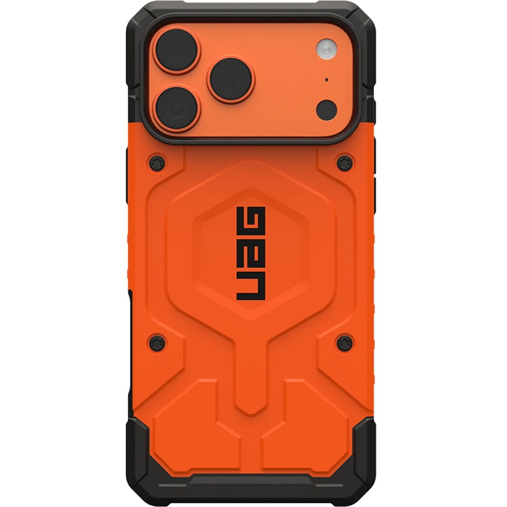 OUTLET: Etui pancerne UAG Pathfinder Mag do MagSafe do iPhone 18 Pro Max / 17 Pro Max, pomarańczowe z czarnymi elementami