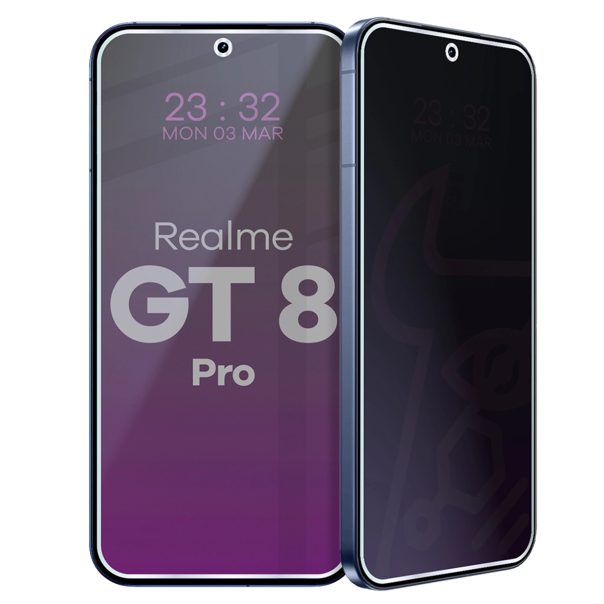 Prywatyzujące szkło hybrydowe Bizon Hybrid Shadow do Realme GT 8 Pro, matowe