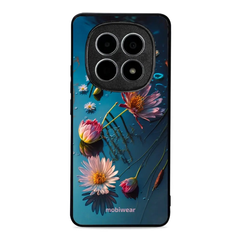 Etui ochronne do Xiaomi POCO M8 5G, Mobiwear Glossy Case, niebiesko-kwieciste