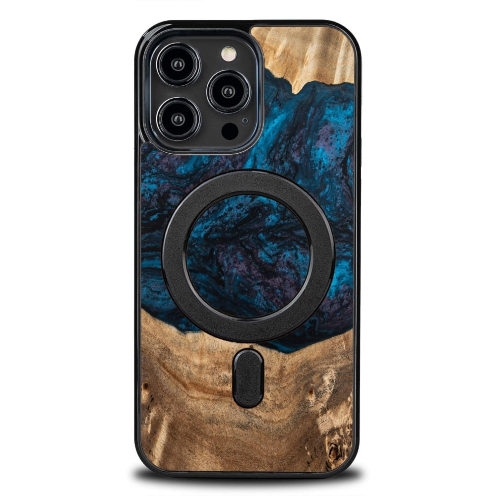 OUTLET: Drewniane etui do iPhone 15 Pro Max, Bewood Unique Planets Neptun do MagSafe