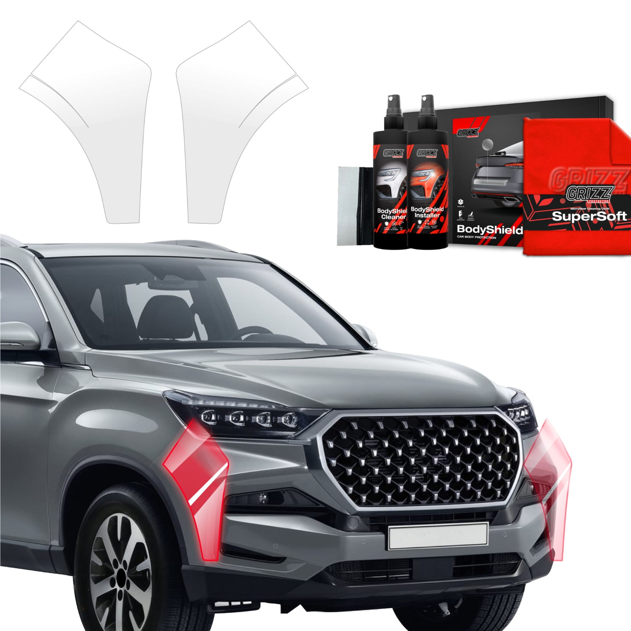 2w1 Folia ochronna Grizz Protector na zderzak do SsangYong Rexton (2023-2026)