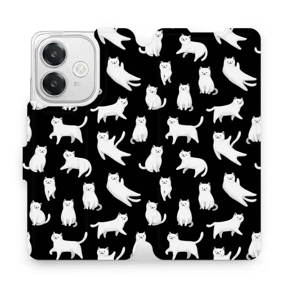 Etui z klapką do Oppo A40, Mobiwear Book, kotki luna