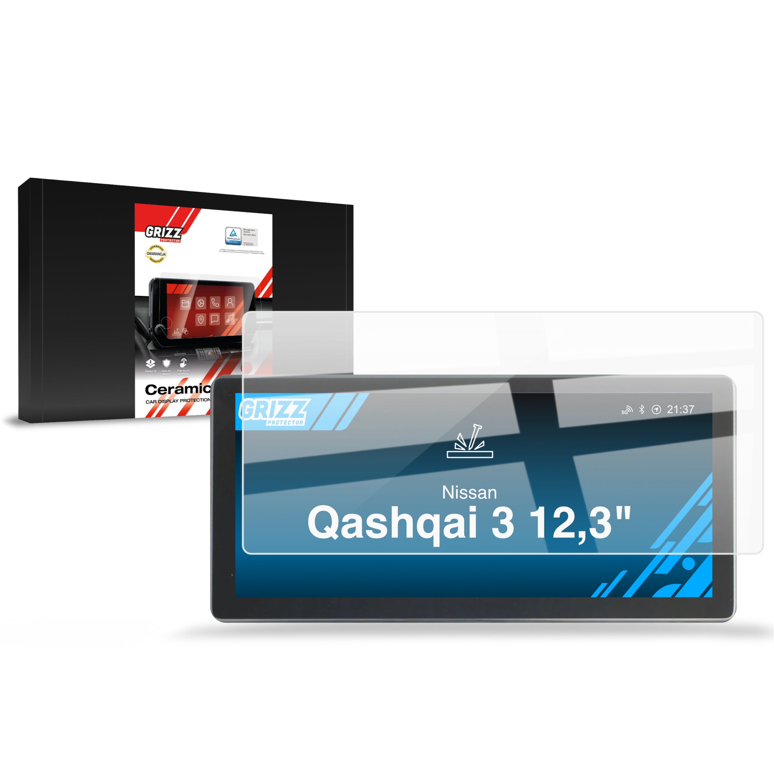 Folia ceramiczna Grizz Protector do Nissan Qashqai 3 12,3″ (2021-2025)