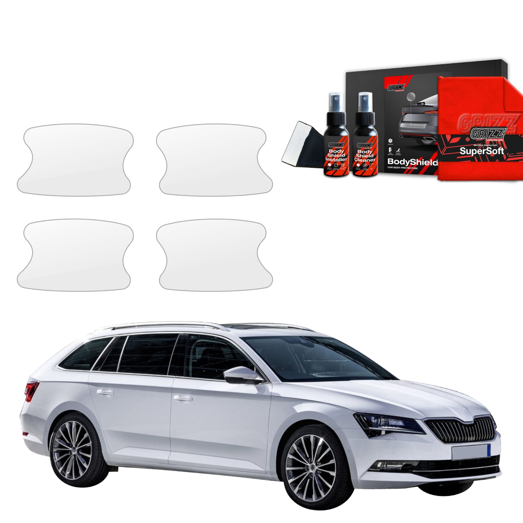 4w1 Folia ochronna pod klamki Grizz Protector do Skoda Superb 3 Combi (2016-2019)