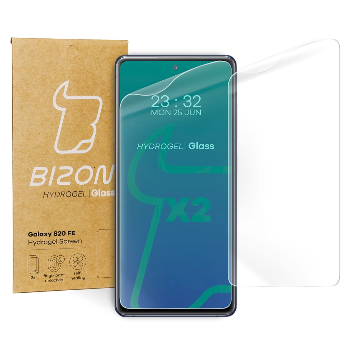 Folia hydrożelowa na ekran Bizon Film Hydrogel Front Duo do Galaxy S20 FE, 2 sztuki