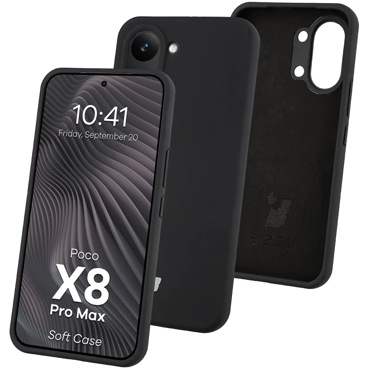 Silikonowe etui Bizon Soft Case do Xiaomi POCO X8 Pro Max, czarne