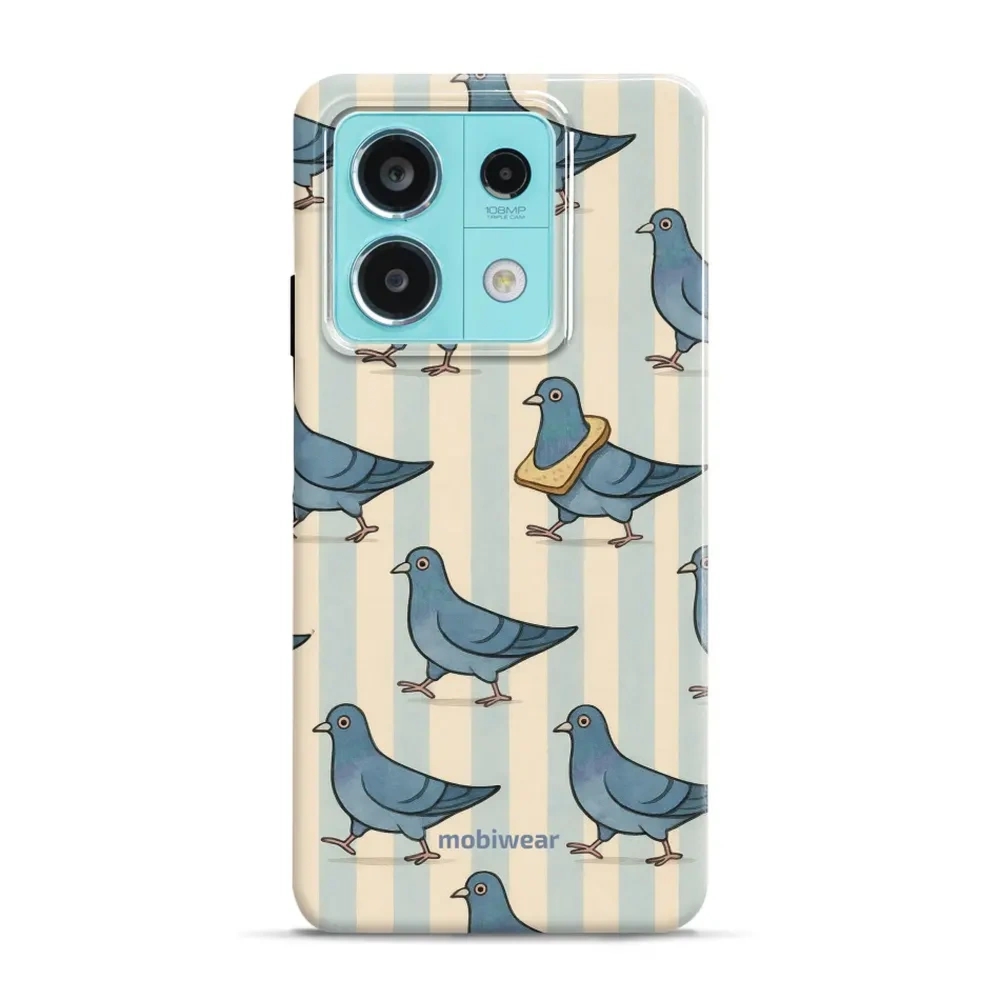 Etui ochronne do Xiaomi Redmi Note 13 Pro 5G, Mobiwear Elite Pro, błękitne gołębie