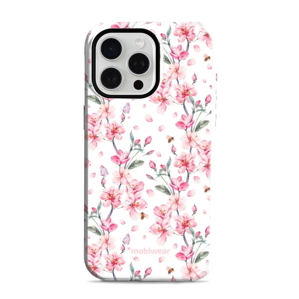 Etui ochronne do iPhone 15 Pro Max, Mobiwear Elite Pro, japoński bukiet