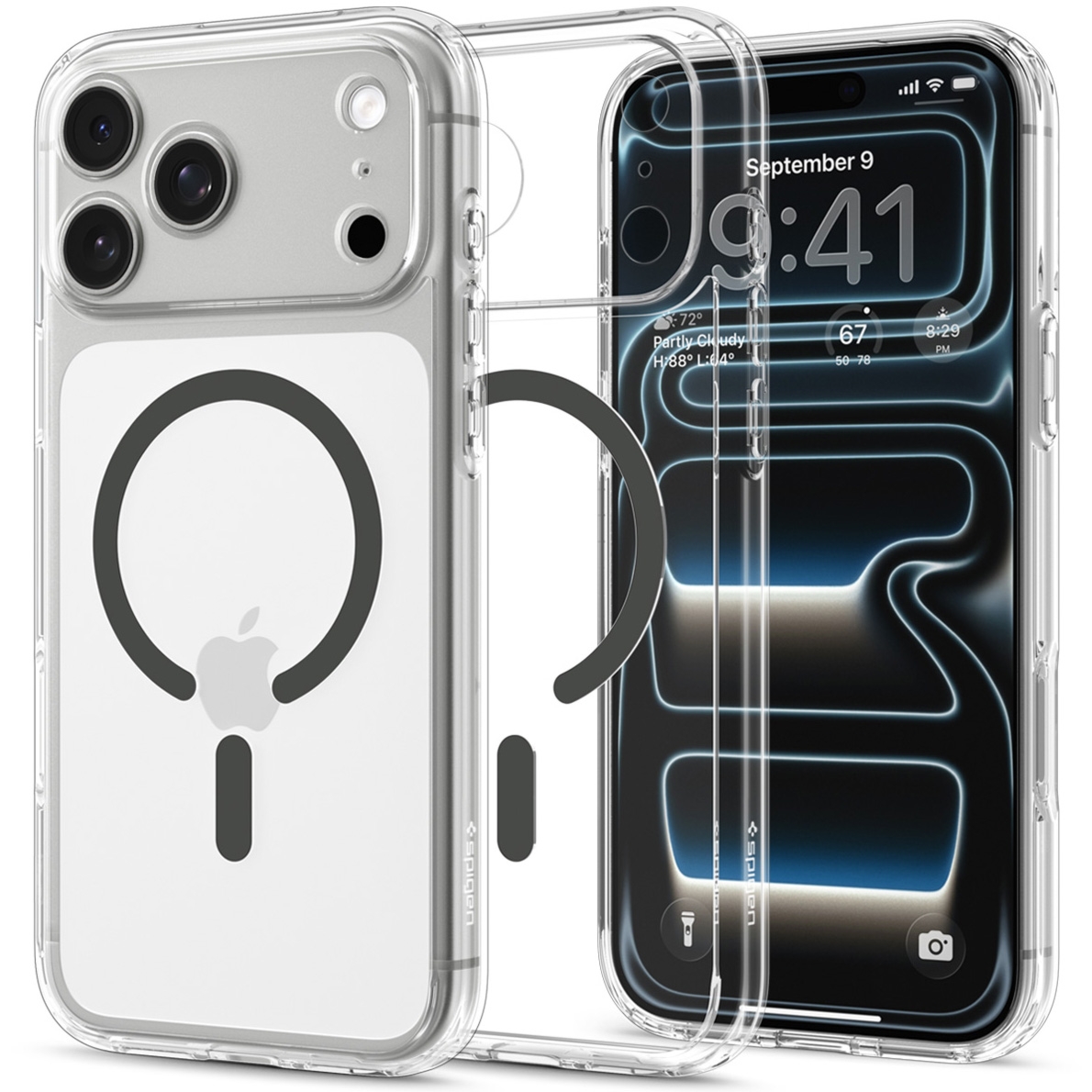 Etui Spigen Ultra Hybrid Mag do MagSafe do iPhone 18 Pro Max, przezroczysto-szare