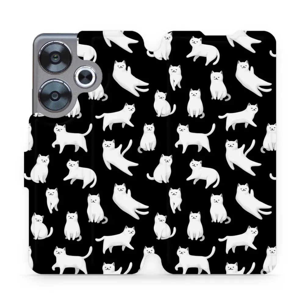 Etui z klapką do Xiaomi Poco F6, Mobiwear Book, kotki luna