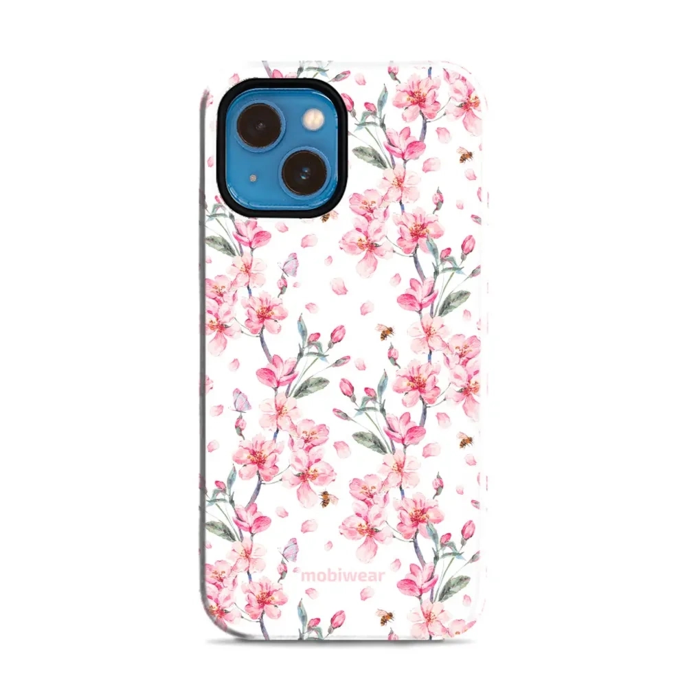 Etui ochronne do iPhone 13 Mini, Mobiwear Elite Pro, japoński bukiet