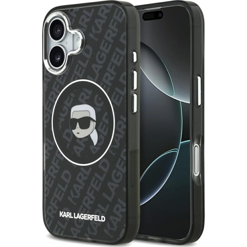 Etui Karl Lagerfeld IML Karl Head Logo MagSafe do MagSafe do iPhone 17, czarne