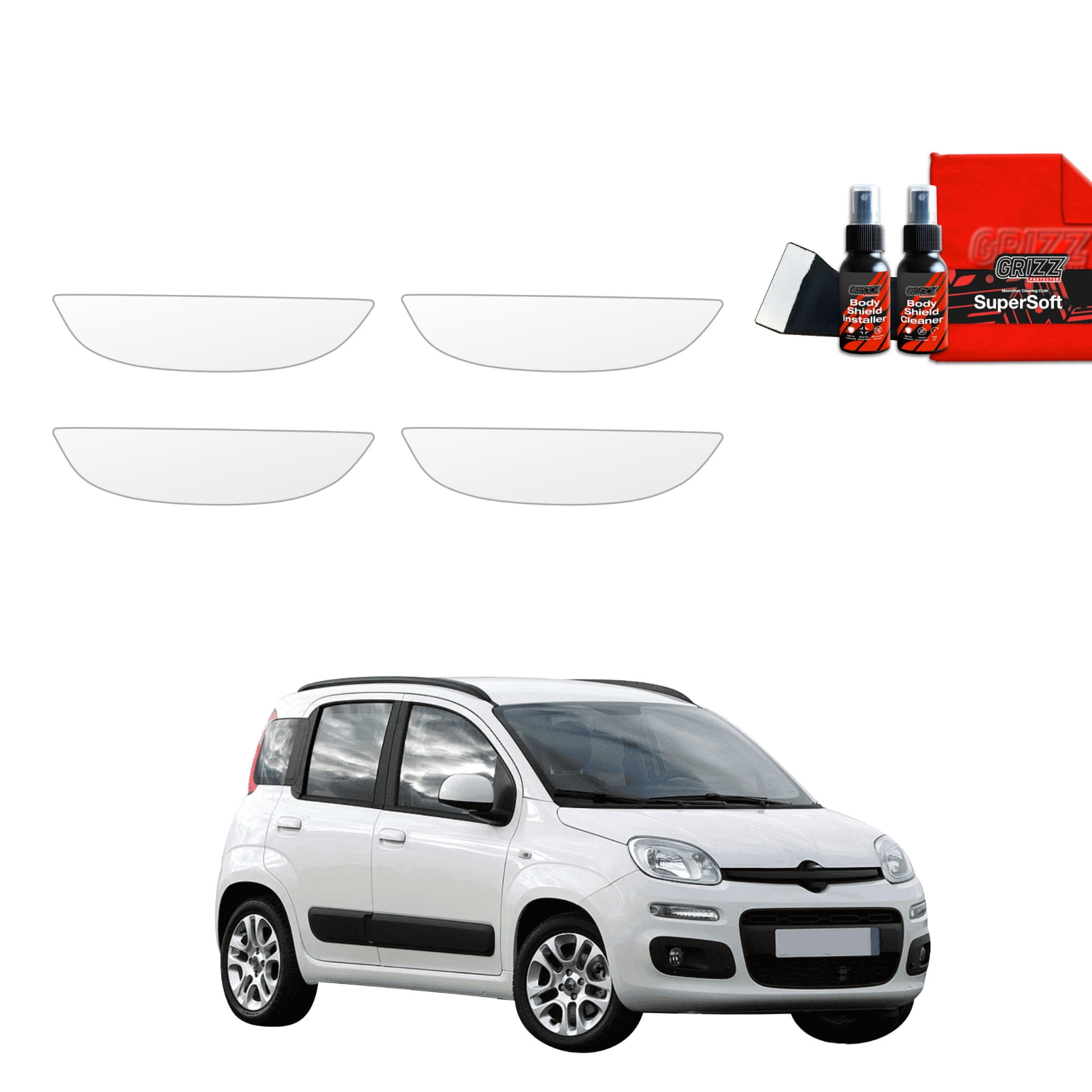 4w1 Folia ochronna pod klamki Grizz Protector do Fiat Panda 3 Hatchback 5D (2011-2016)