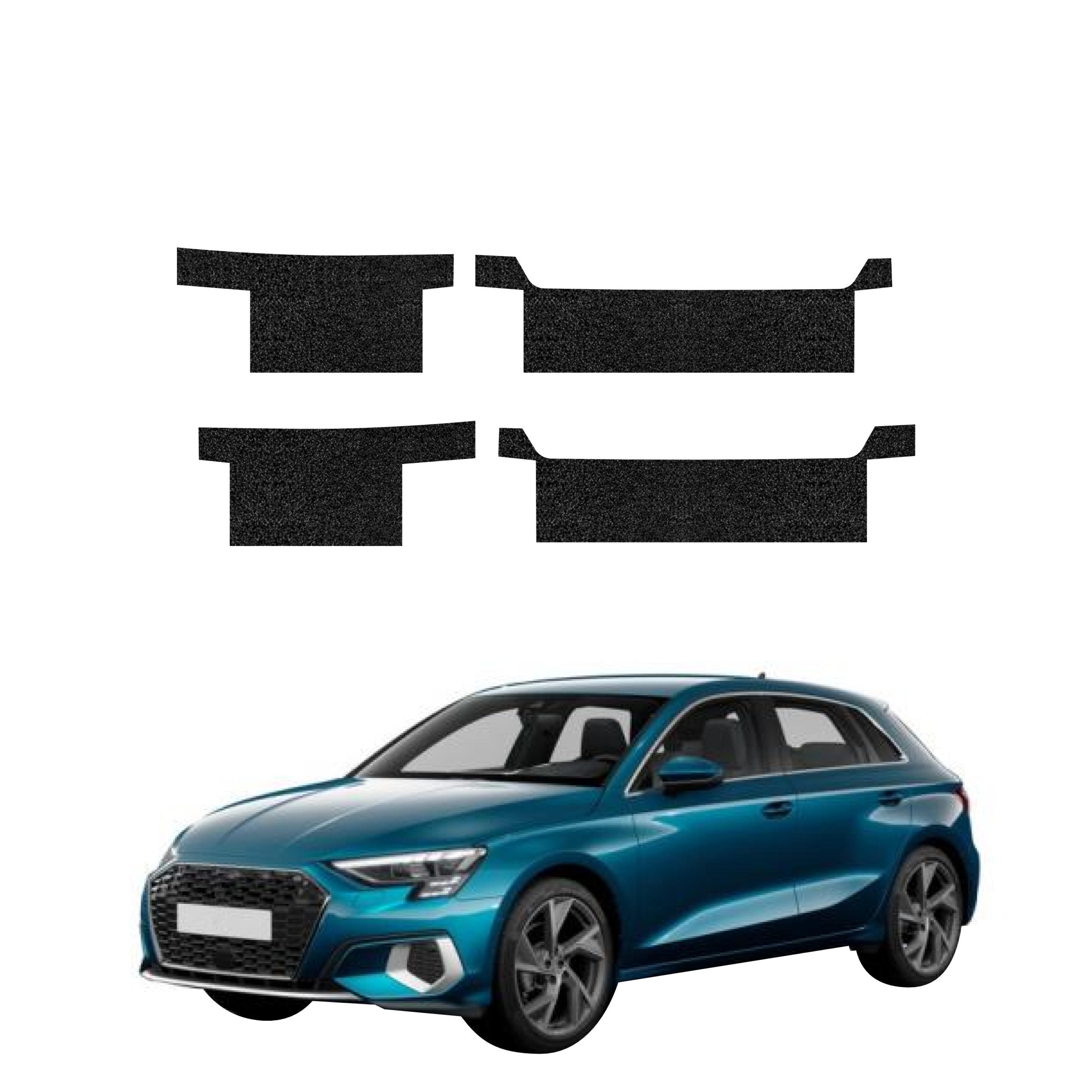 4w1 Czarna powłoka techniczna Grizz Protector na progi Audi A3 8Y Sportback (2020-2023)