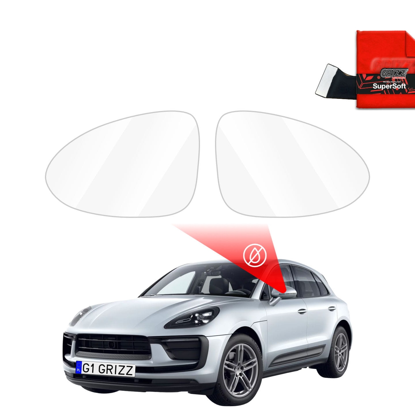 Folia przeciwdeszczowa Grizz Protector na lusterka do Porshe Macan (2024-2026)