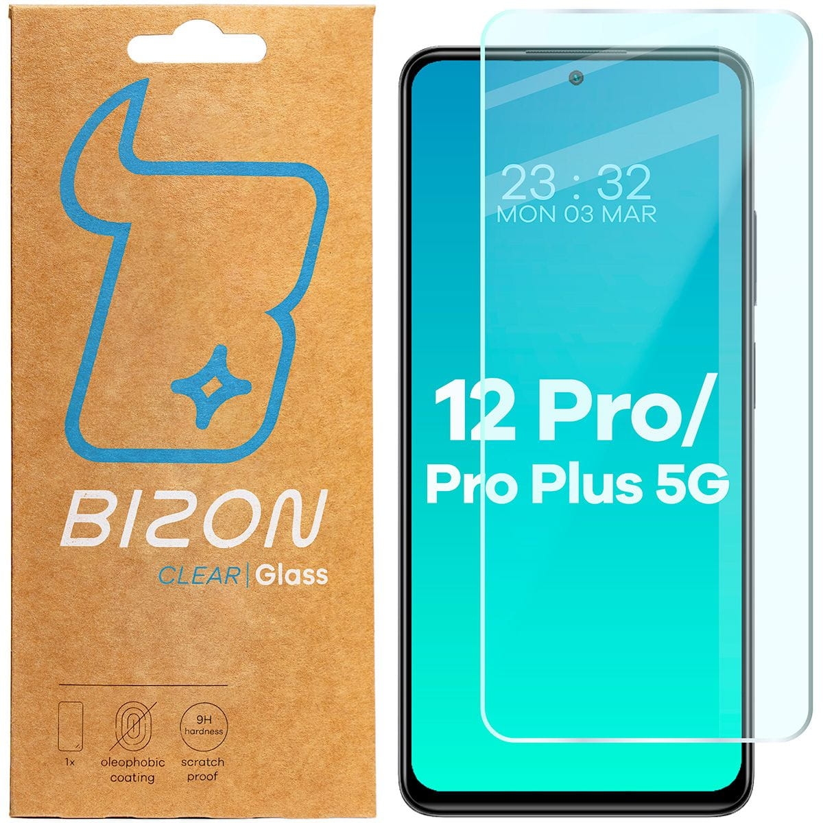 Image of Szkło hartowane Bizon Glass Clear 2 do Redmi Note 12 Pro / 12 Pro+ 5G